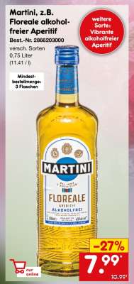 Martini, z.B. Floreale alkoholfreier Aperitif