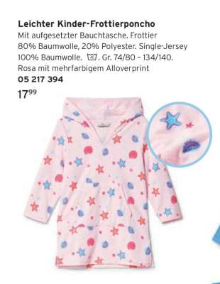 Leichter Kinder-Frottierponcho