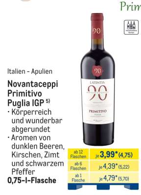 Novantaceppi Primitivo Puglia IGP