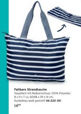 Faltbare Strandtasche