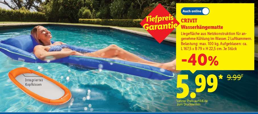 CRIVIT Wasserhängematte