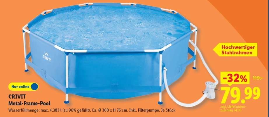 CRIVIT Metal-Frame-Pool