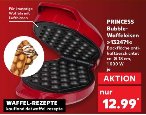 PRINCESS Bubble-Waffeleisen »132471«