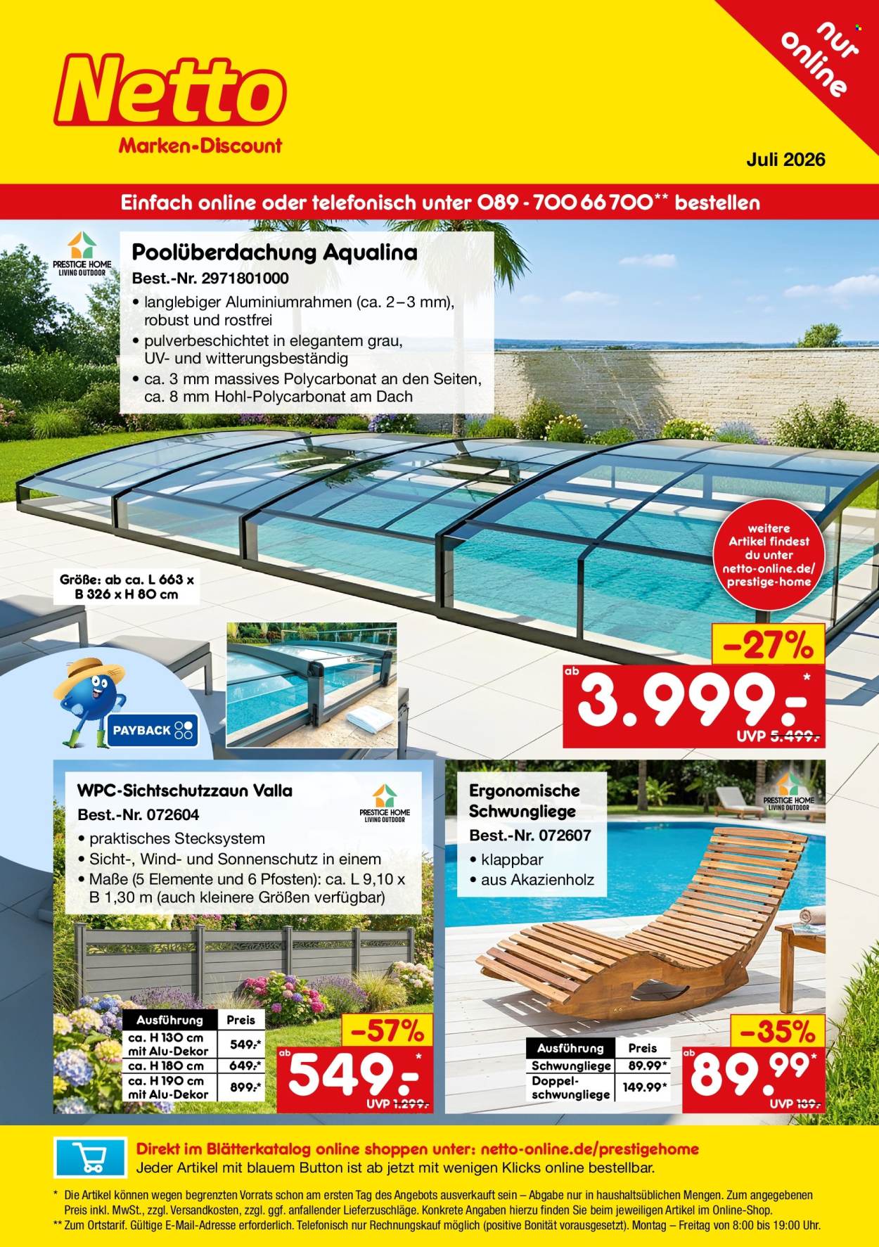 Netto Marken-Discount Prospekte  - 25.6.2026 - 31.7.2026. Seite 1