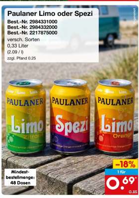 PAULANER Limo oder Spezi