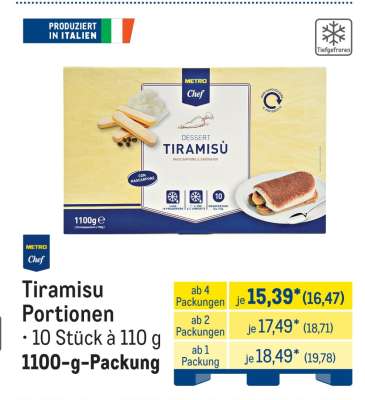 Tiramisu Portionen