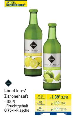 Rioba Limetten-/Zitronensaft