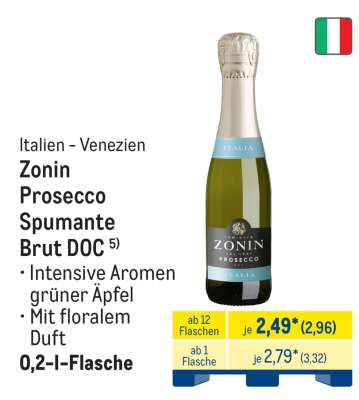 Zonin Prosecco Spumante Brut DOC