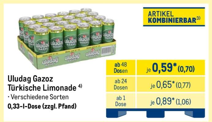 Uludag Gazoz Türkische Limonade
