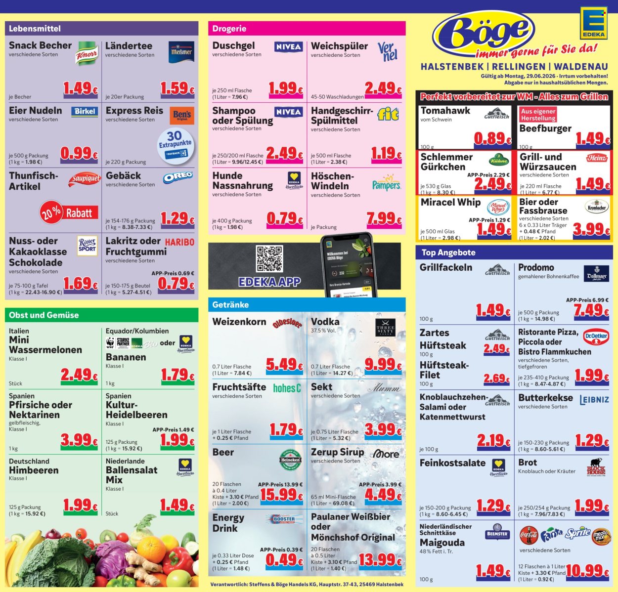 Edeka Prospekte  - 29.6.2026 - 4.7.2026. Seite 1