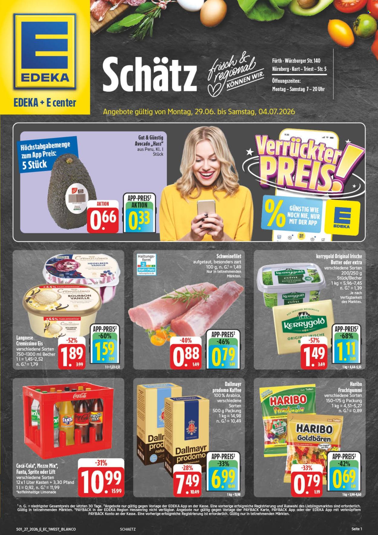 E center Prospekte  - 29.6.2026 - 4.7.2026. Seite 1