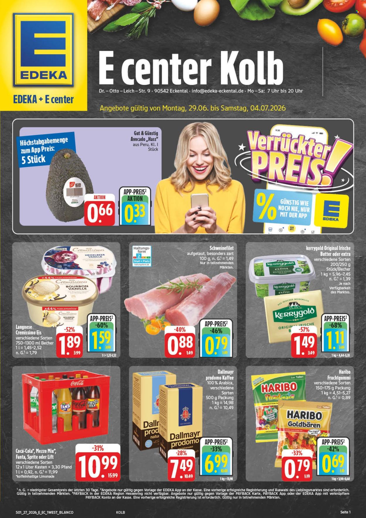 E center Prospekte  - 29.6.2026 - 4.7.2026. Seite 1