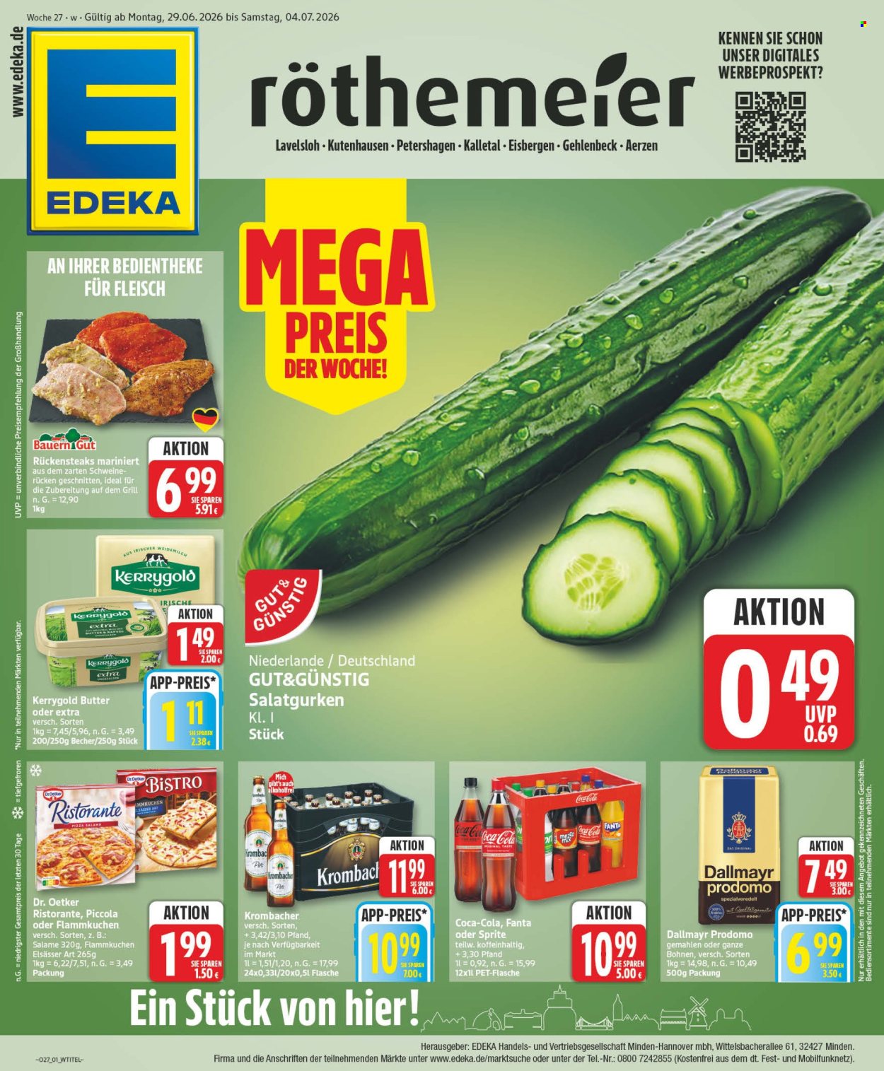 Edeka Prospekte  - 29.6.2026 - 4.7.2026. Seite 1
