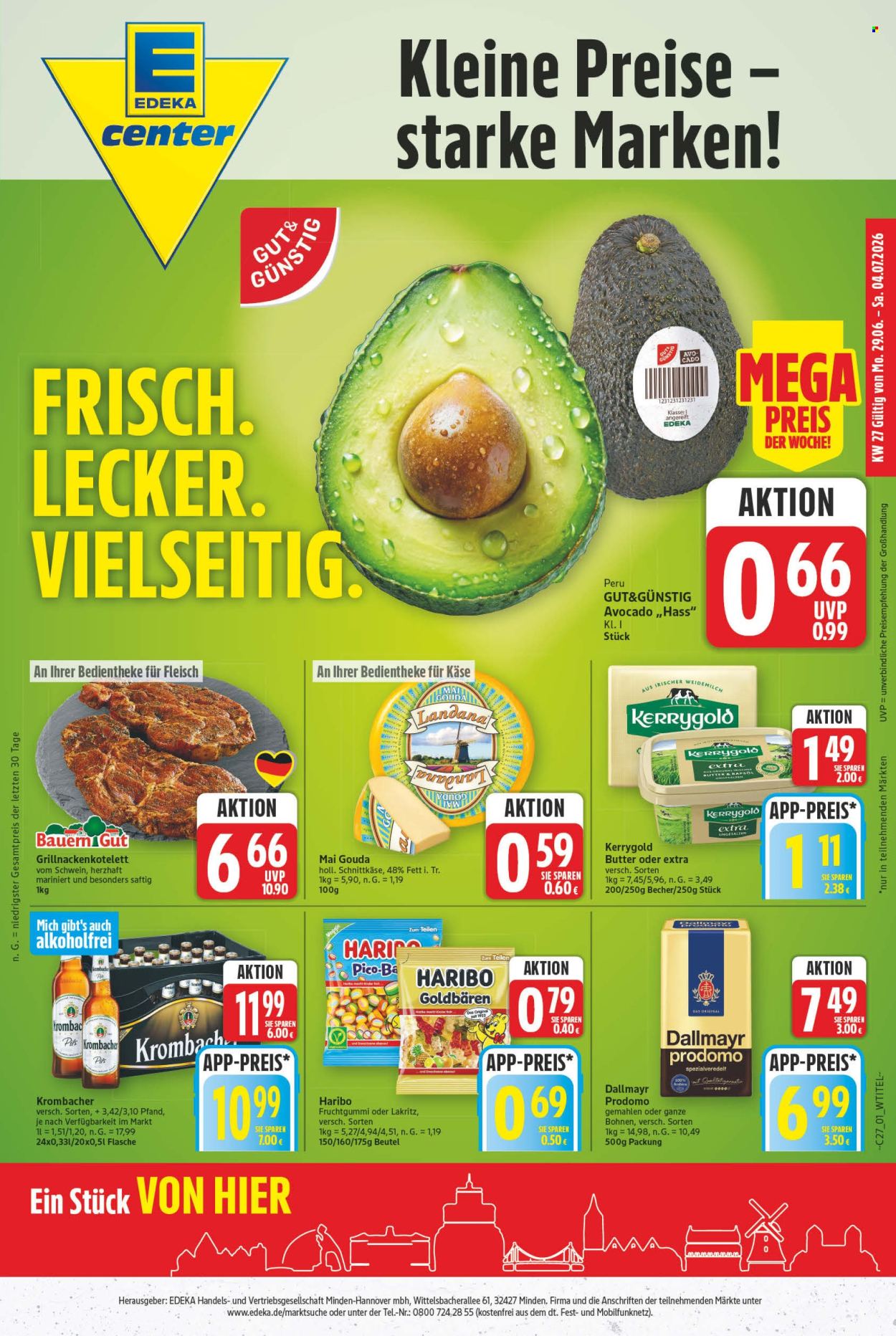 E center Prospekte  - 29.6.2026 - 4.7.2026. Seite 1
