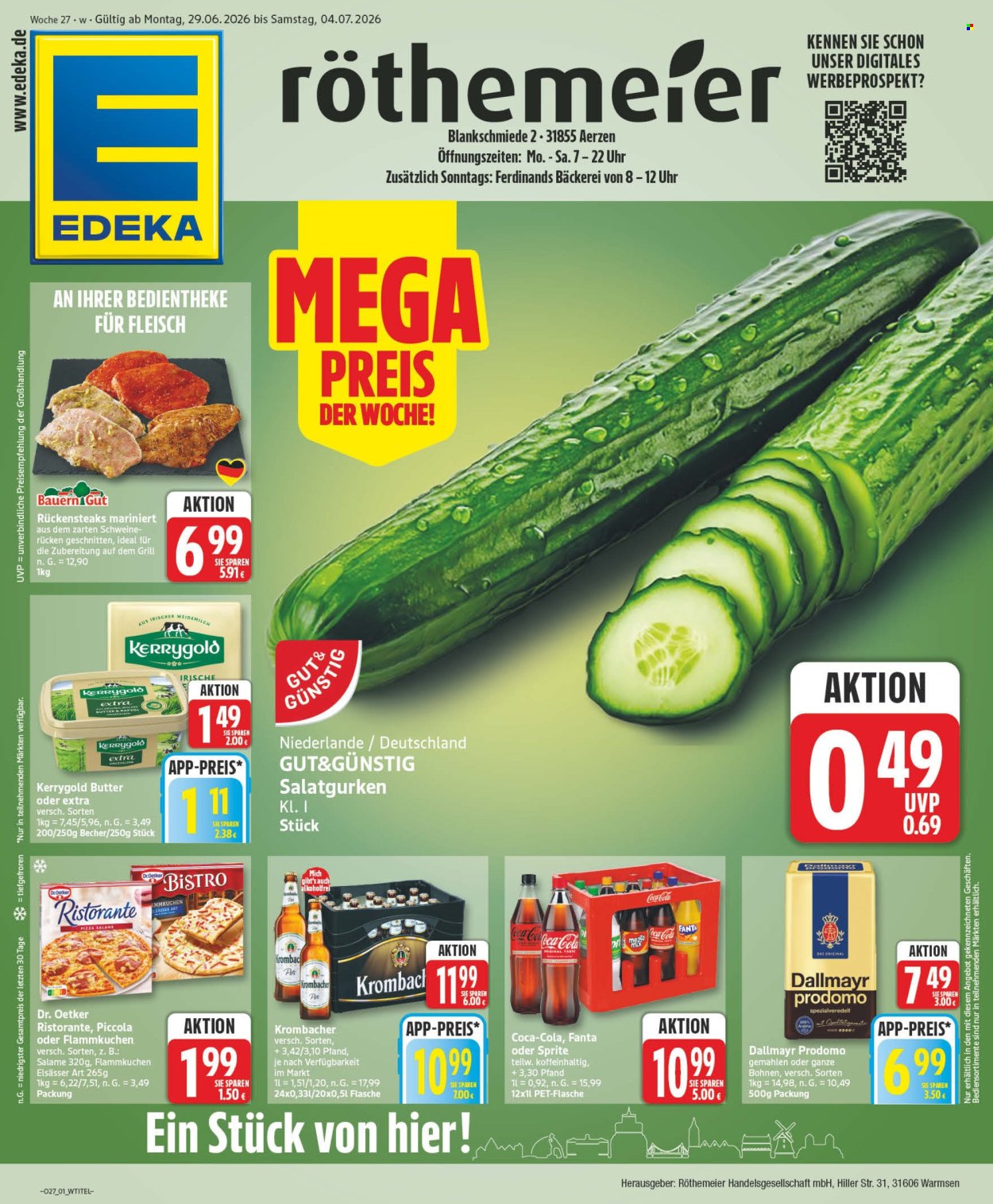 Edeka Prospekte  - 29.6.2026 - 4.7.2026. Seite 1
