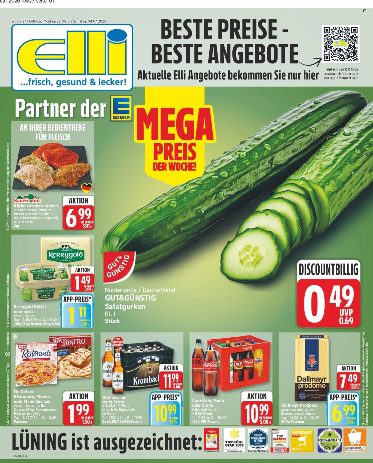 Edeka Prospekte  - 29.6.2026 - 4.7.2026. Seite 1