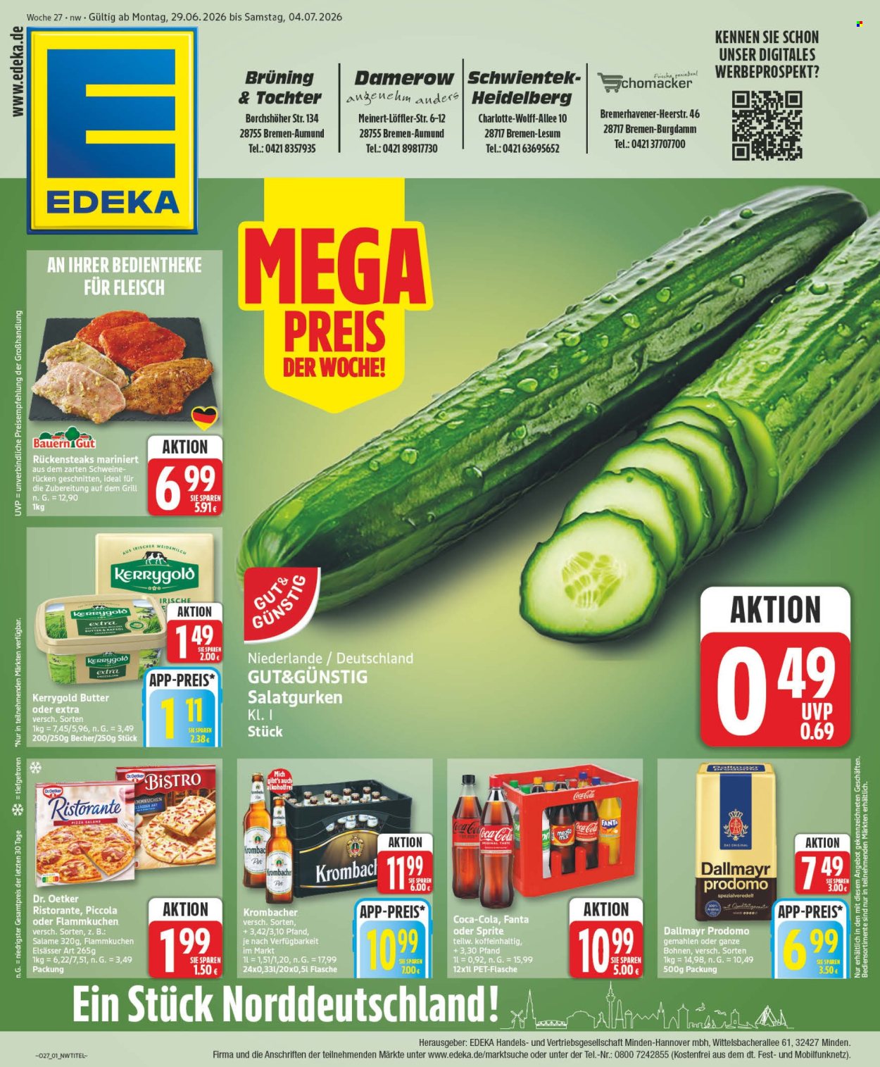 Edeka Prospekte  - 29.6.2026 - 4.7.2026. Seite 1