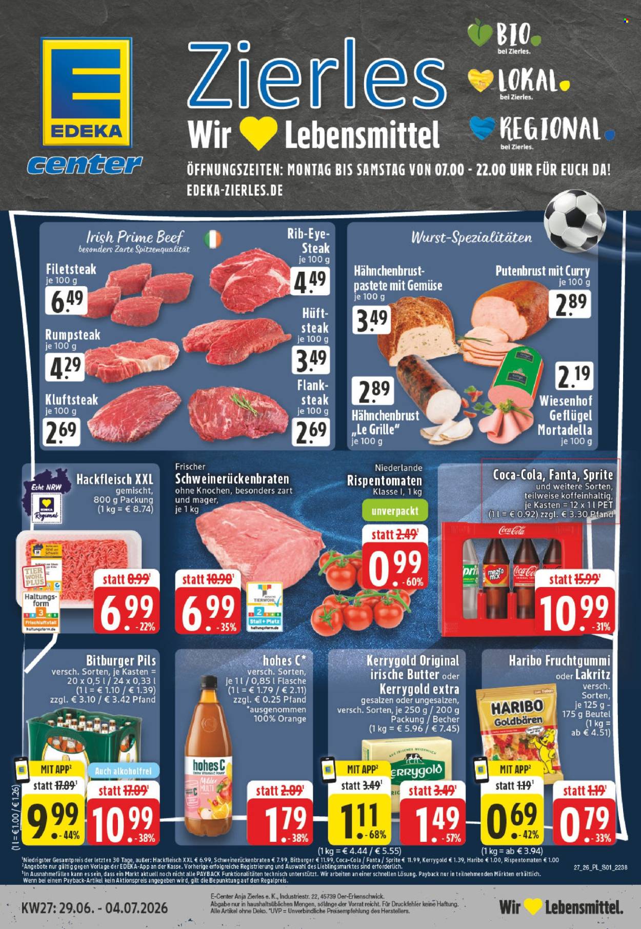 E center Prospekte  - 29.6.2026 - 4.7.2026. Seite 1