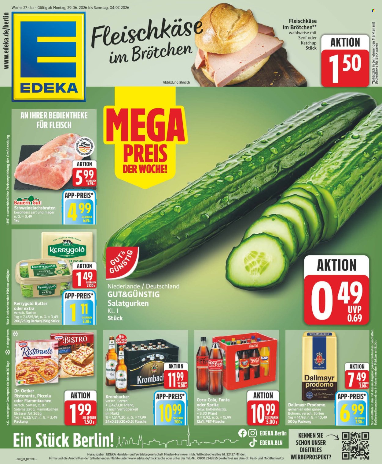Edeka Prospekte  - 29.6.2026 - 4.7.2026. Seite 1