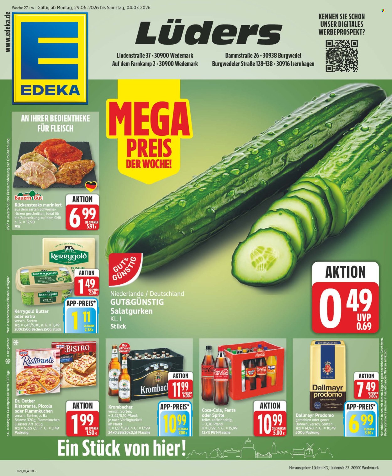 Edeka Prospekte  - 29.6.2026 - 4.7.2026. Seite 1