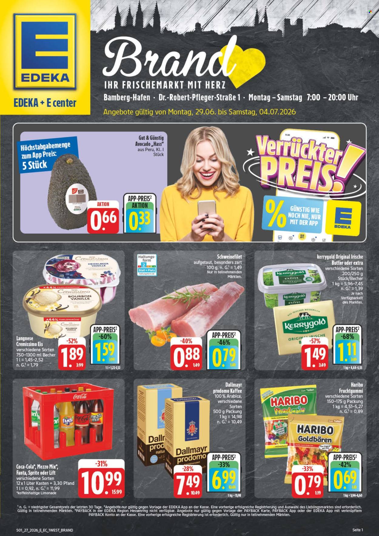 E center Prospekte  - 29.6.2026 - 4.7.2026. Seite 1