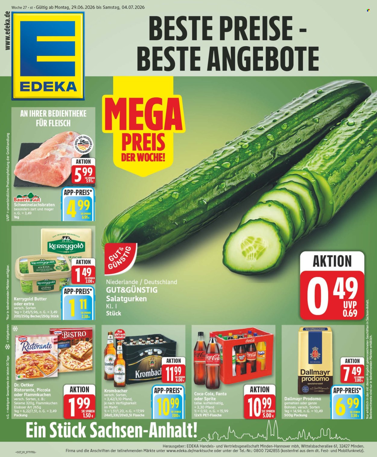 Edeka Prospekte  - 29.6.2026 - 4.7.2026. Seite 1