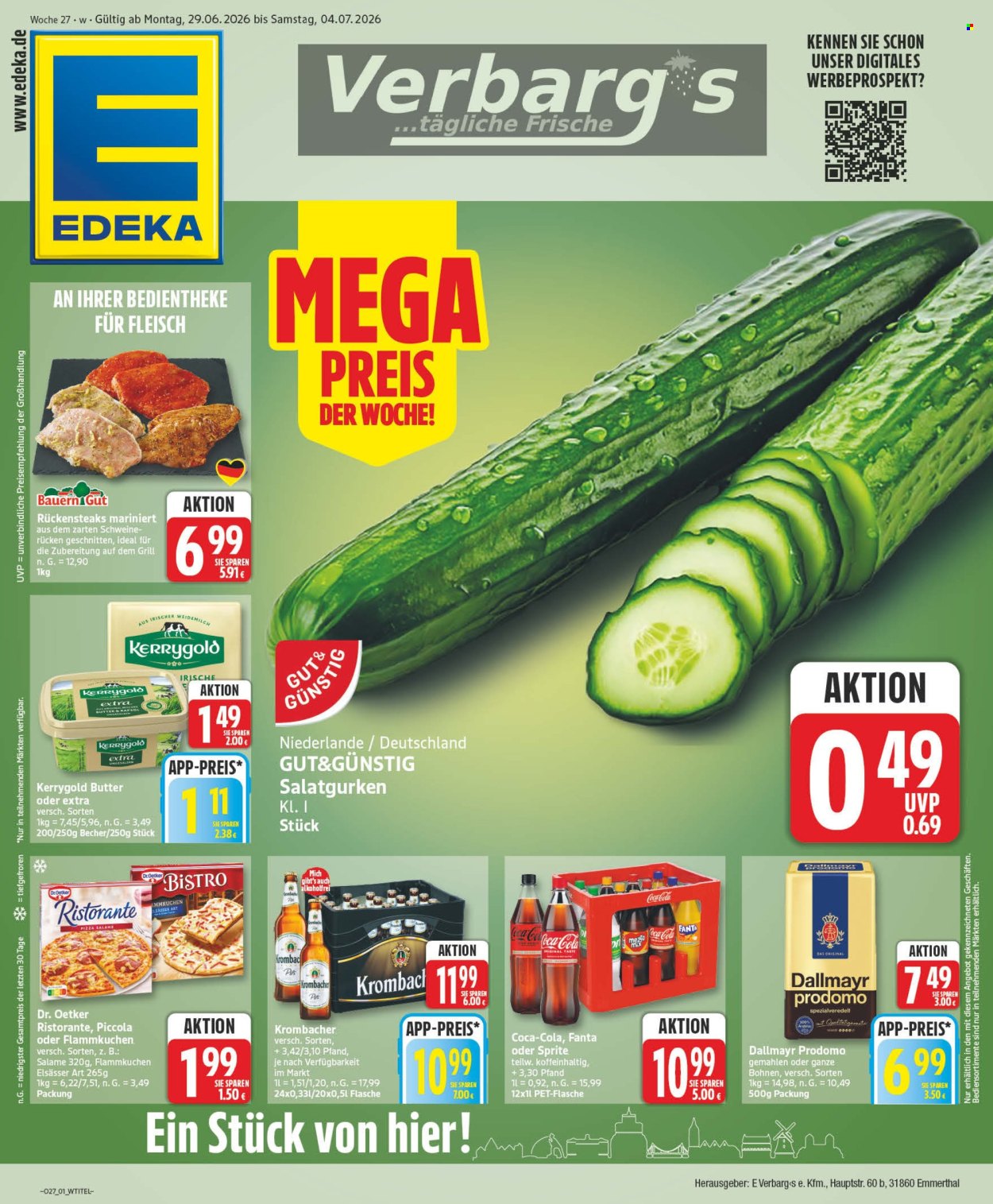 Edeka Prospekte  - 29.6.2026 - 4.7.2026. Seite 1