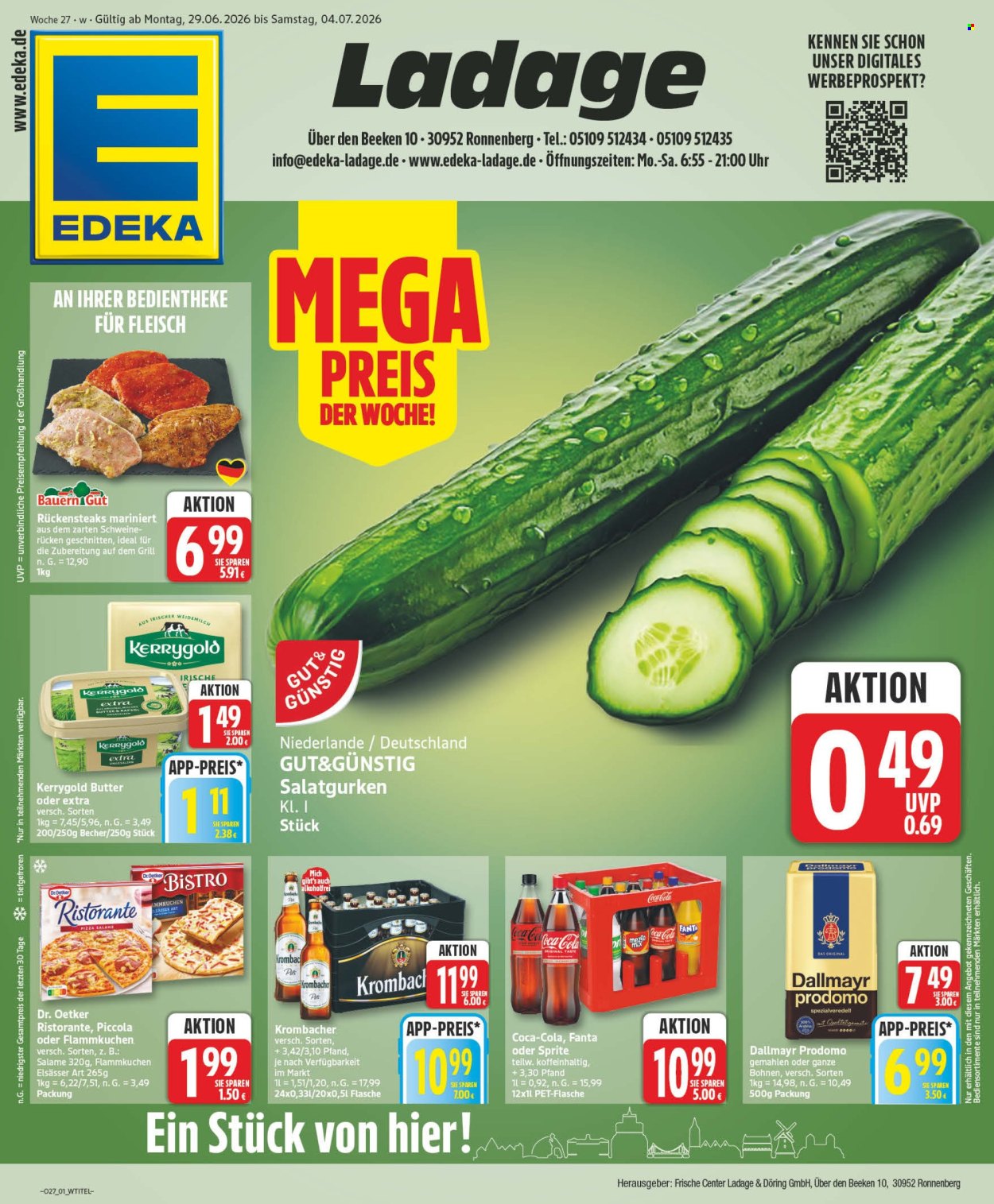Edeka Prospekte  - 29.6.2026 - 4.7.2026. Seite 1