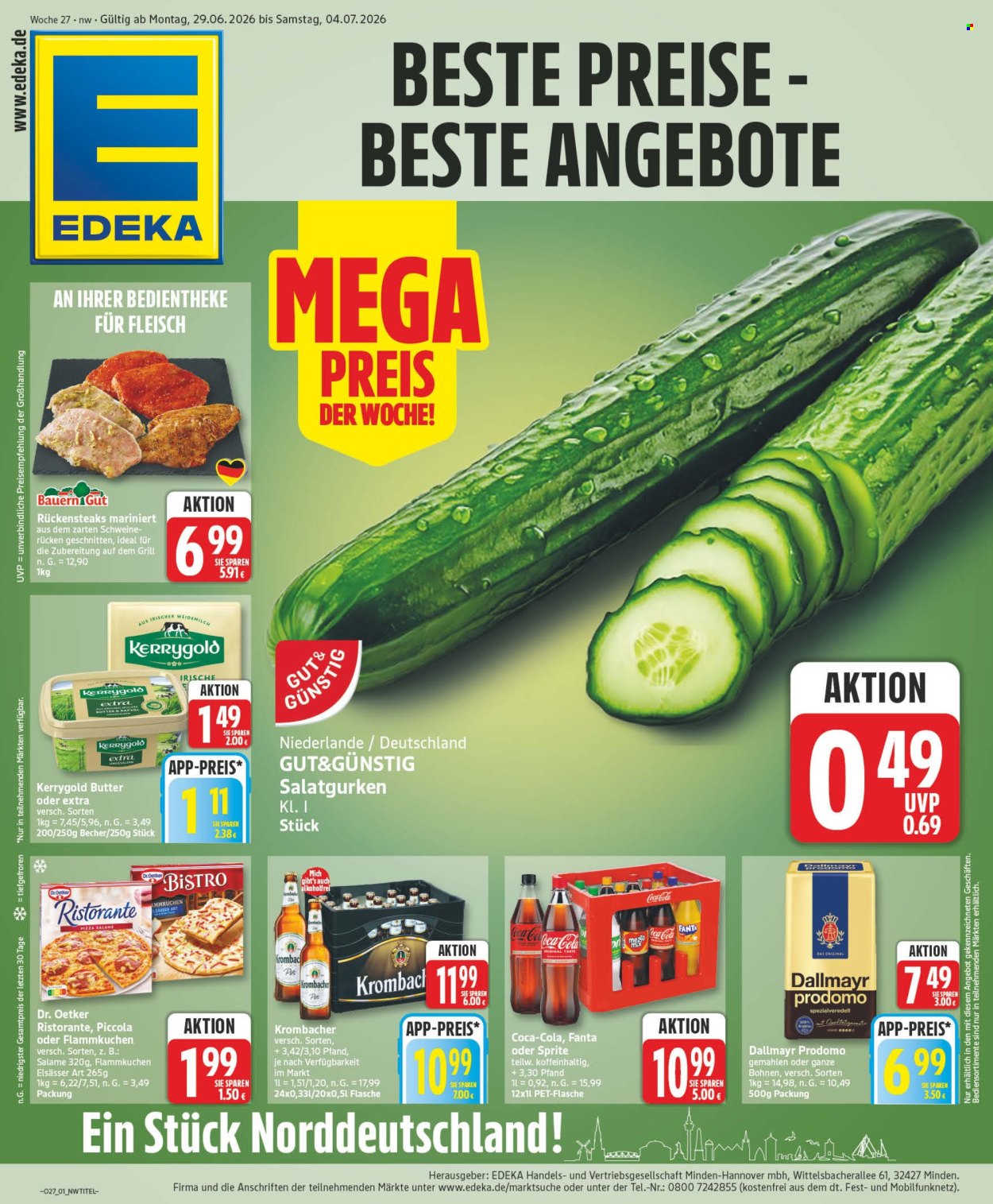 Edeka Prospekte  - 29.6.2026 - 4.7.2026. Seite 1