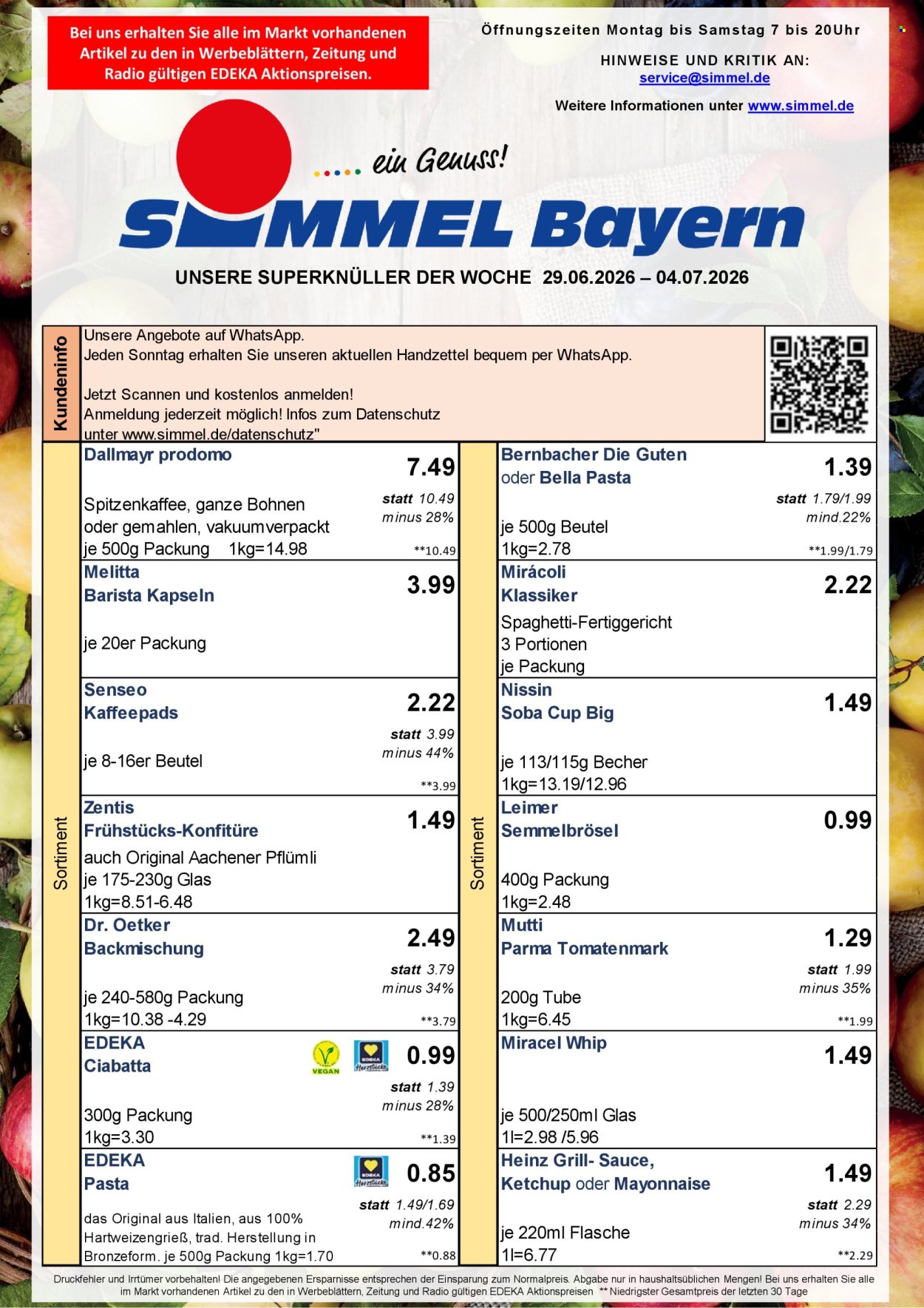 Edeka Prospekte  - 29.6.2026 - 4.7.2026. Seite 1