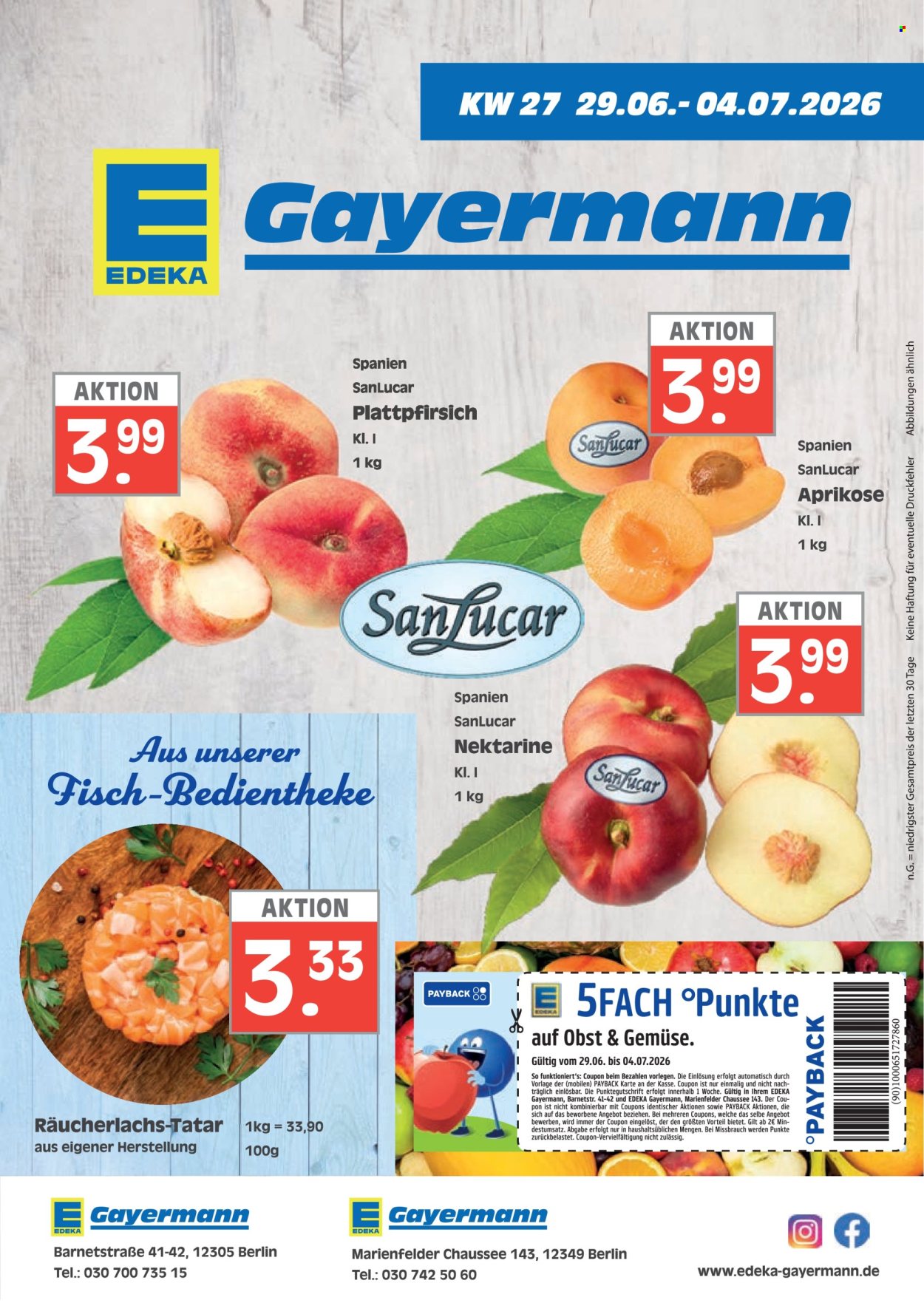 Edeka Prospekte  - 29.6.2026 - 4.7.2026. Seite 1