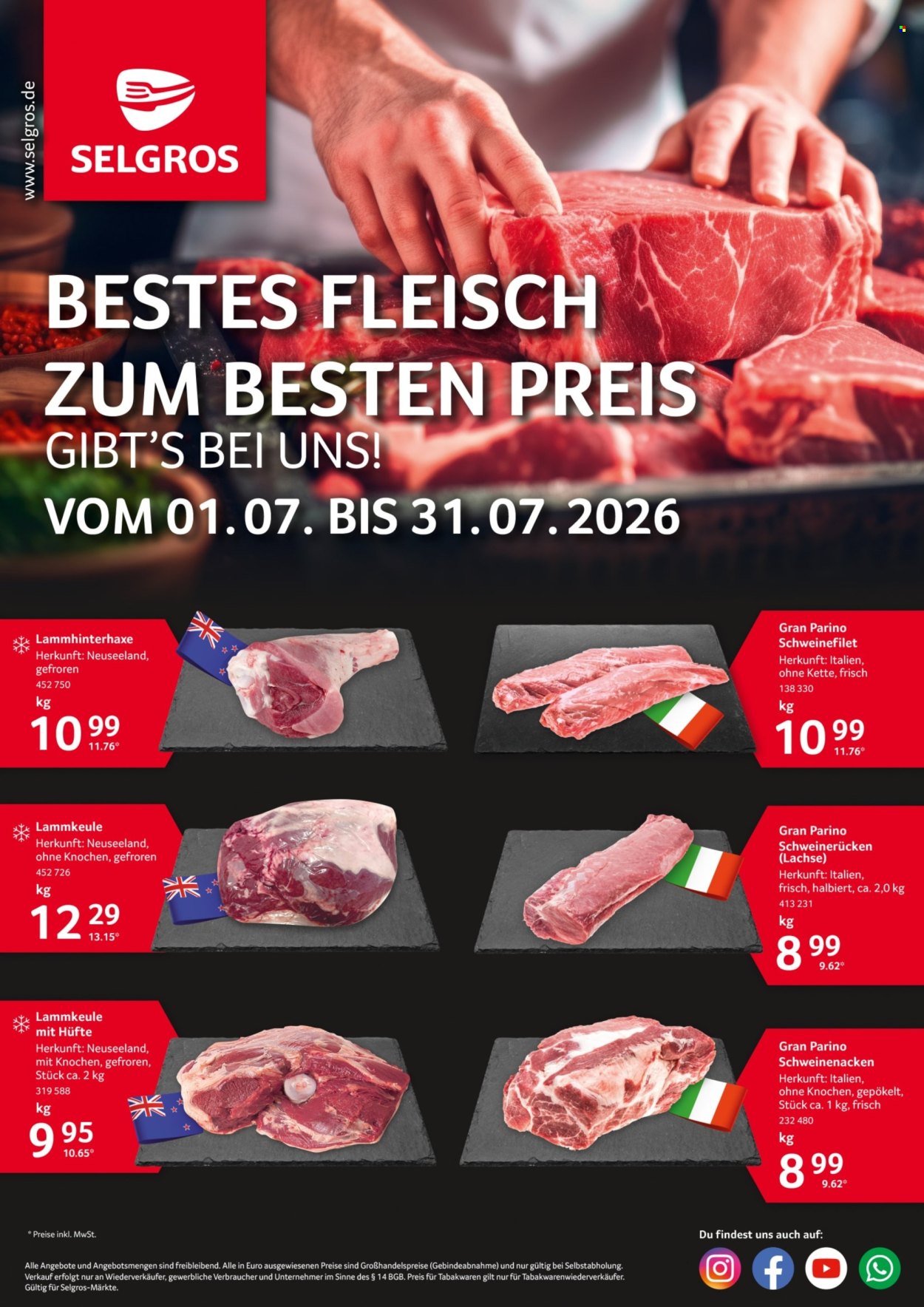 Selgros Prospekte  - 1.7.2026 - 31.7.2026. Seite 1