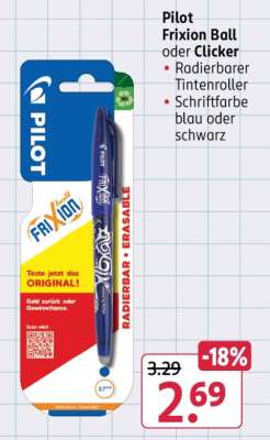 Pilot Frixion Ball oder Clicker