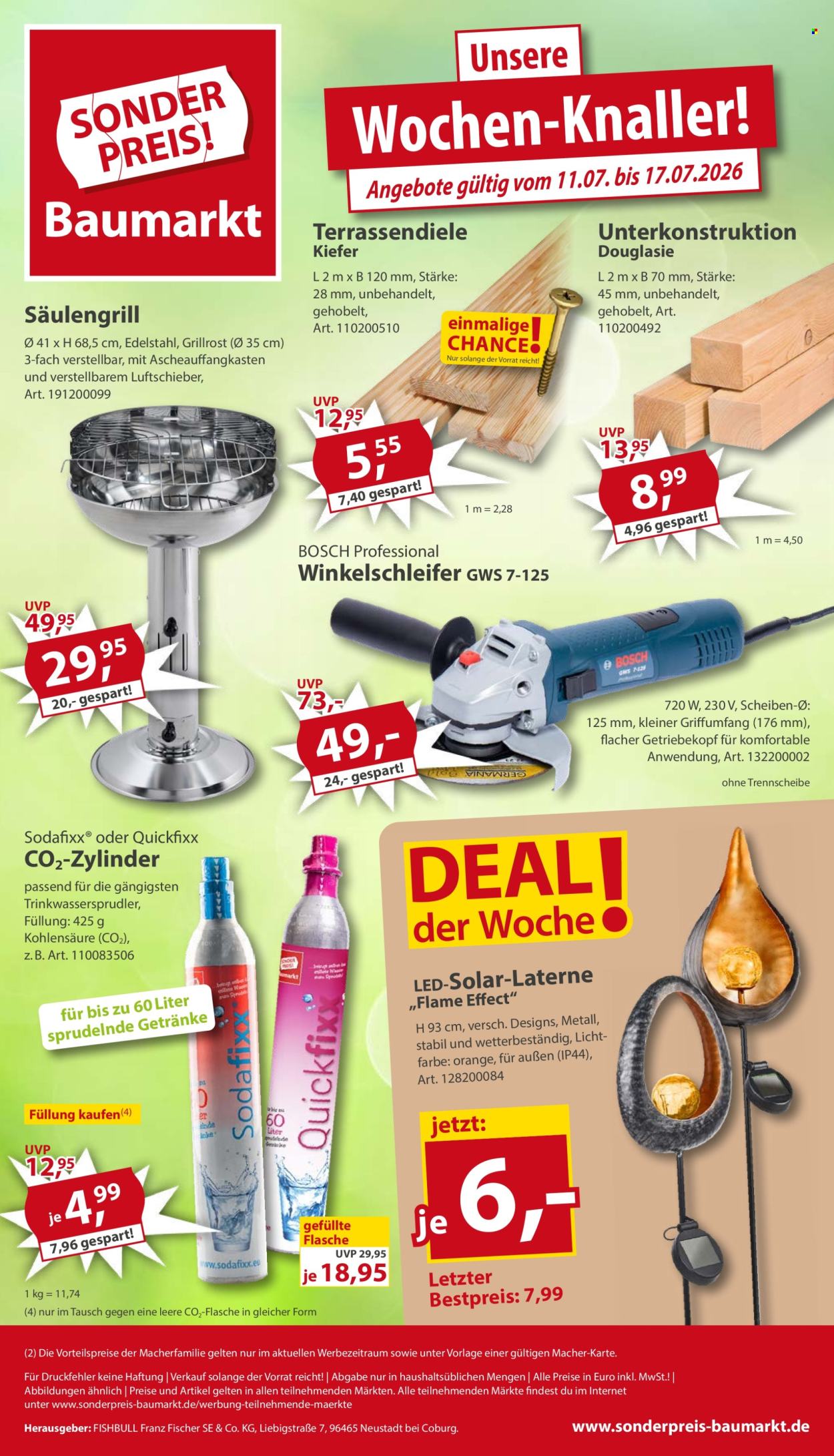 Sonderpreis-Baumarkt Prospekte  - 11.7.2026 - 17.7.2026. Seite 1