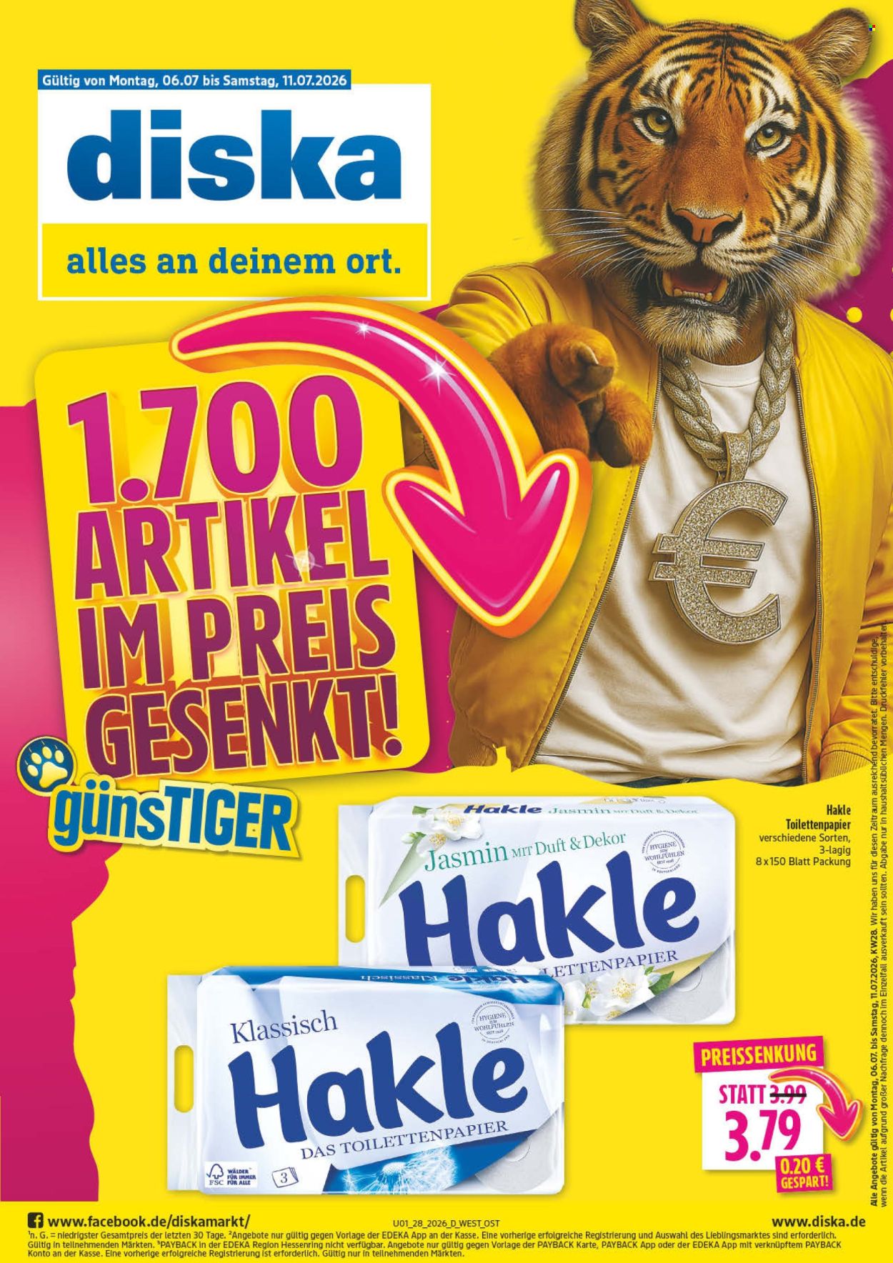 Diska Prospekte  - 6.7.2026 - 11.7.2026. Seite 1
