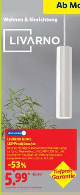 LIVARNO home LED-Pendelleuchte