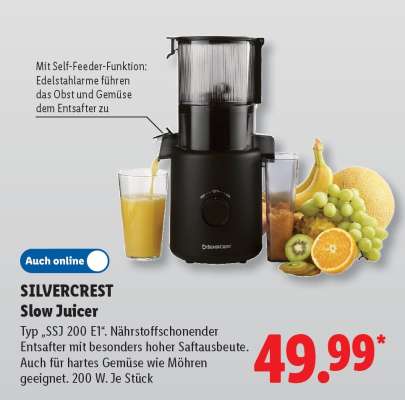 SILVERCREST Slow Juicer