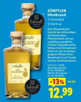 ZÜNFTLER Obstbrand