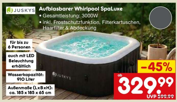 Aufblasbarer Whirlpool SpaLuxe