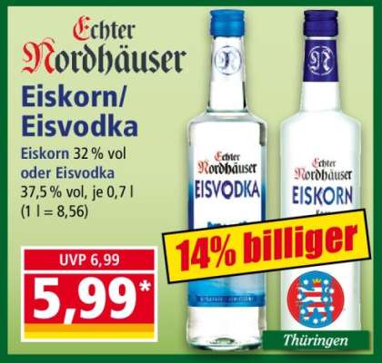 Echter Nordhäuser Eiskorn/Eisvodka