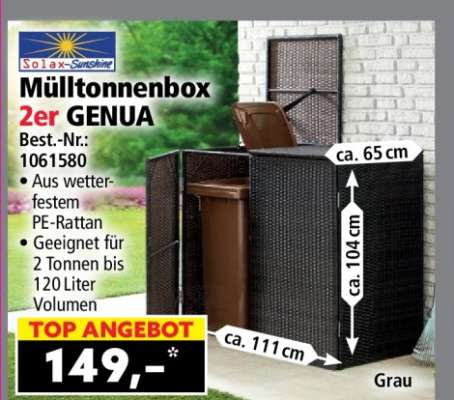 Mülltonnenbox 2er GENUA