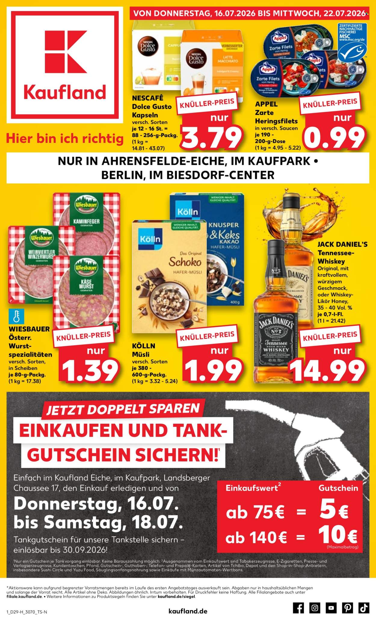 Kaufland Prospekte  - 16.7.2026 - 22.7.2026. Seite 1