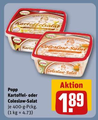 Popp Kartoffel- oder Coleslaw-Salat