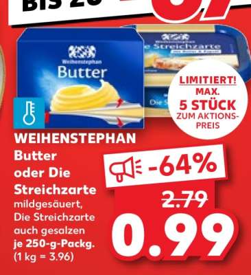 WEIHENSTEPHAN Butter oder Die Streichzarte