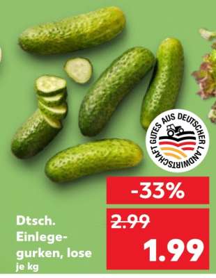 Dtsch. Einlegegurken, lose