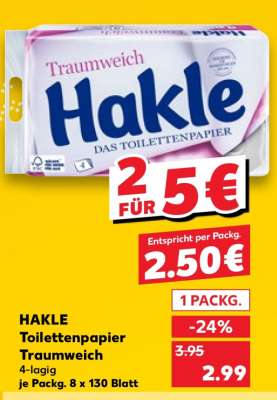 Hakle Toilettenpapier Traumweich