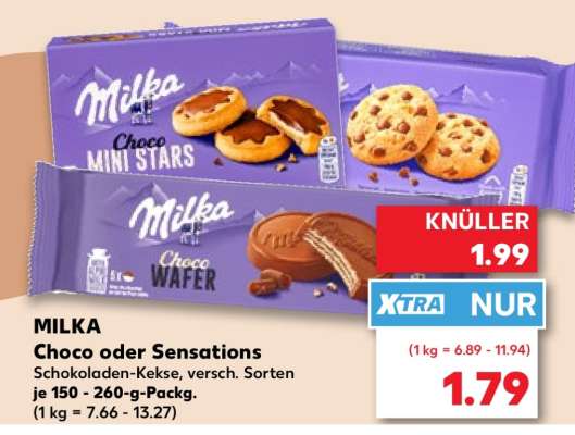 MILKA Choco oder Sensations