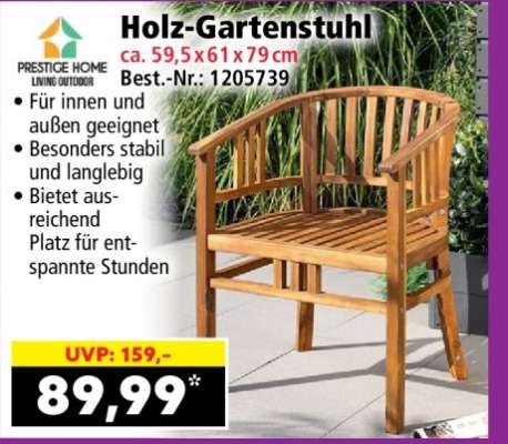 Holz-Gartenstuhl