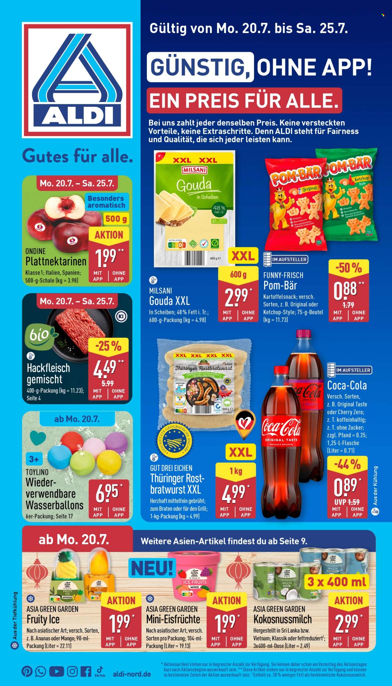 ALDI Nord Prospekte  - 20.7.2026 - 25.7.2026. Seite 1