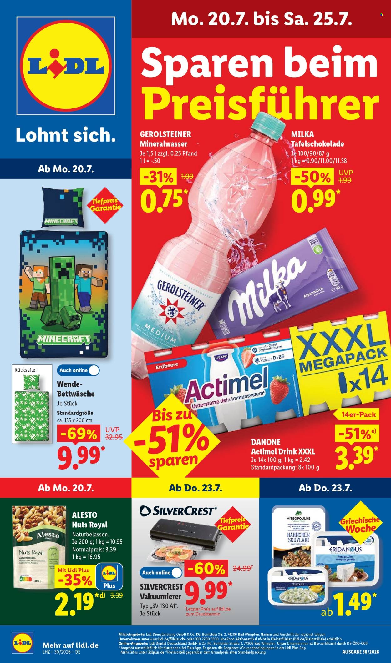 Lidl Prospekte  - 20.7.2026 - 25.7.2026. Seite 1
